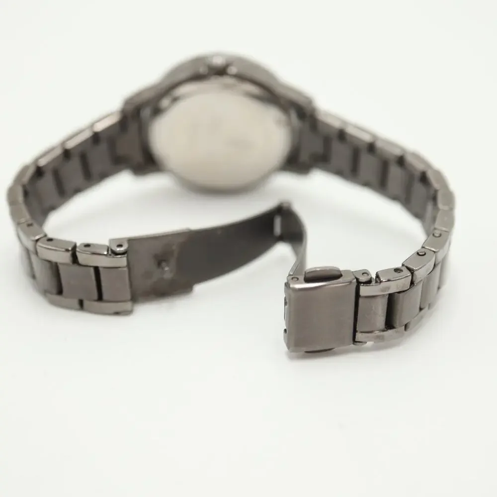 Jennifer Lopez Womens Gray Gunmetal Watch 30mm Stainless Steel with New Battery